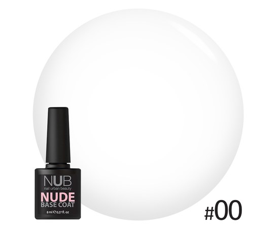 Изображение  Камуфлирующая база для ногтей NUB Nude Rubber Base 8 мл, № 00, Цвет №: 00