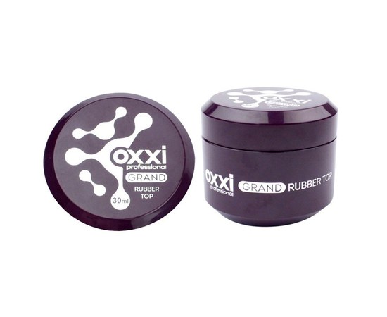 Зображення  Топ для гель-лаку з липким шаром OXXI Grand Rubber Top Coat, 30 мл, Об'єм (мл, г): 30