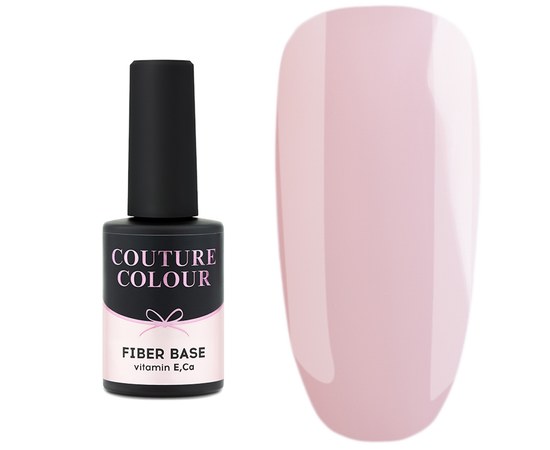Изображение  База для гель-лака Couture Colour Revital Fiber Base Clear Pink, 9 мл
