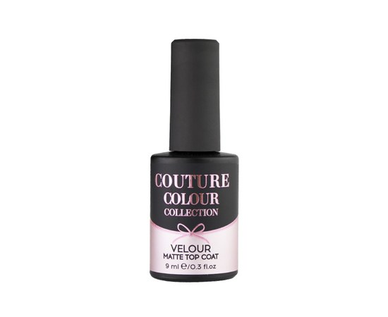 Изображение  Velvet top for gel polish Couture Color Velor Matte Top Coat, 9 ml