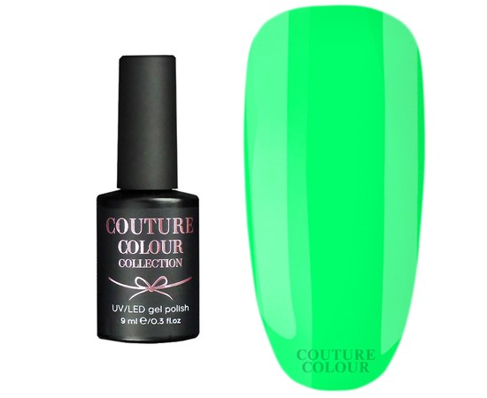 Изображение  Gel Polish Couture Color Neon Summer 02 green neon, 9 ml, Color No.: 2