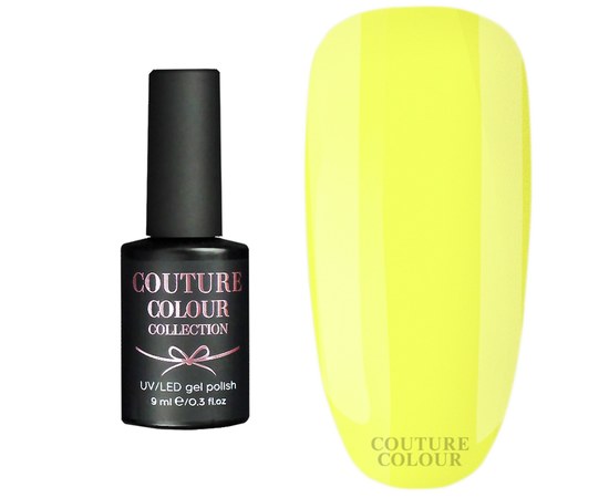 Изображение  Гель-лак Couture Colour Neon Summer 03 желтый неон, 9 мл, Цвет №: 3
