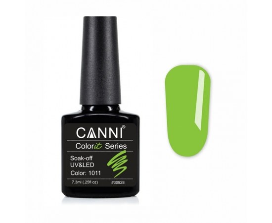 Изображение  Gel polish CANNI Colorit 1011 bright lime, 7.3 ml, Color No.: 1011
