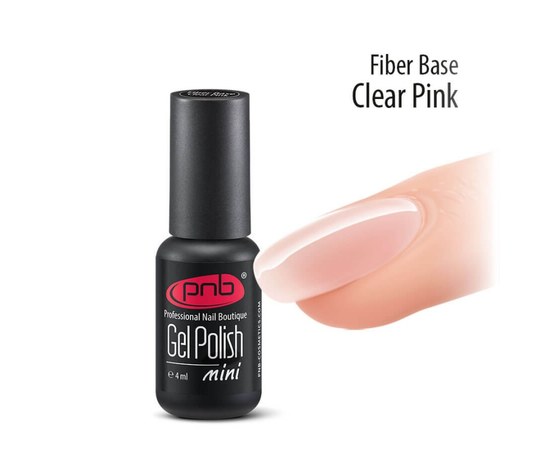 Изображение  Base with nylon fibers PNB Fiber Base, transparent pink, 4 ml