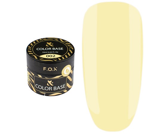 Изображение  Color base FOX Color Base 10 ml No. 002 light yellow, Color No.: 2