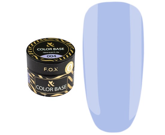 Изображение  Цветная база F.O.X Color Base 10 мл №004 пастельно-синяя, Цвет №: 004