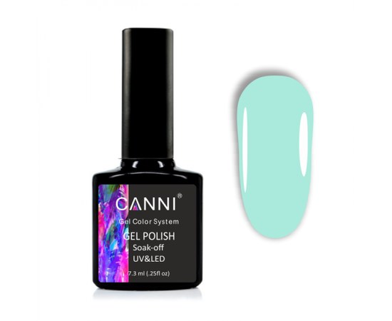 Изображение  Gel polish CANNI 1030 turquoise, 7.3 ml, Volume (ml, g): 44992, Color No.: 1030