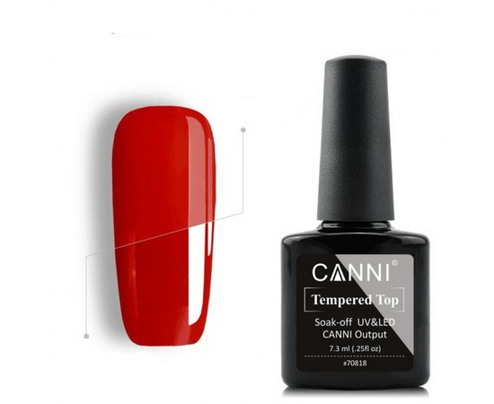 Изображение  Top coat strengthened CANNI without sticky layer 7.3 ml | No wipe Tempered top coat