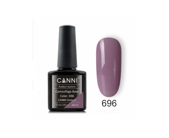 Зображення  Камуфлююча база для гель лаку CANNI 7,3 мл № 696, фіолетова, Цвет №: 696