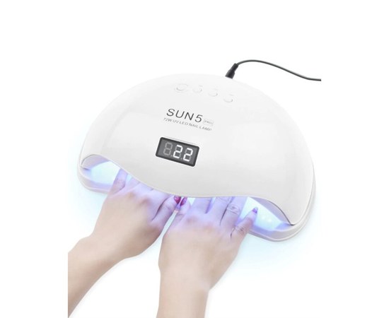 Изображение 10 Lamp for nails and shellac SUN New 5 Plus UV + LED 48 W for 2 hands