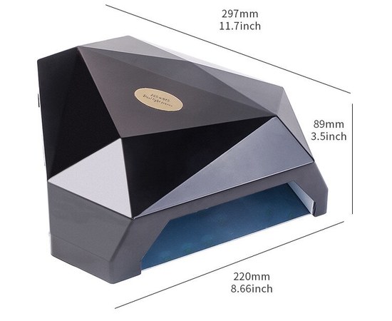 Изображение 9 Лампа для ногтей и шеллака Crystal ВтE-088 LED+UV 60 Вт на две руки