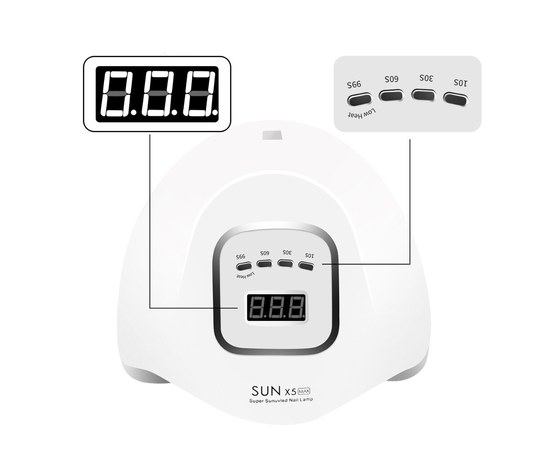 Изображение 7 Lamp for nails and shellac SUN 5x Max UV+LED 80 W, White