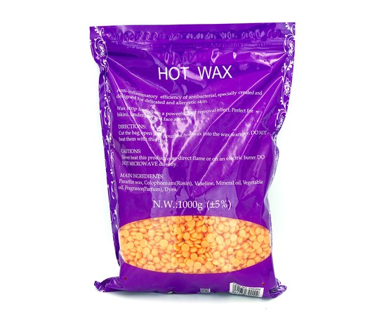 Изображение 2 Film wax 1 kg in granules for depilation Konsung Beauty, Orange