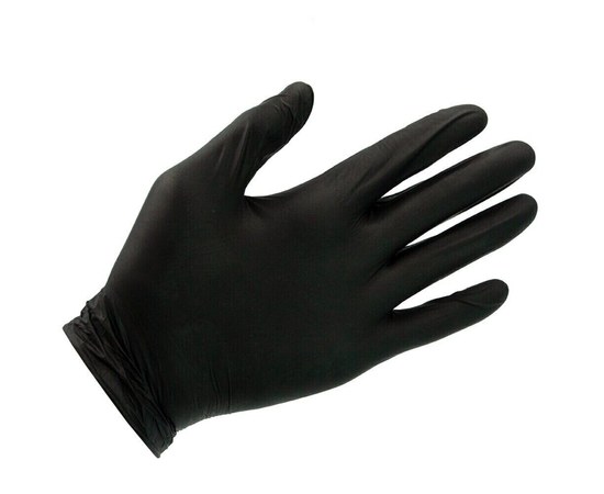 Изображение 5 Nitrile powder-free black gloves 100 pcs, M, Glove size: M