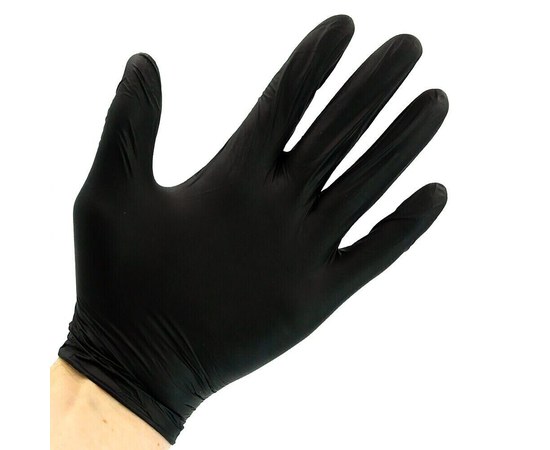 Изображение 8 Nitrile powder-free black gloves 100 pcs, M, Glove size: M