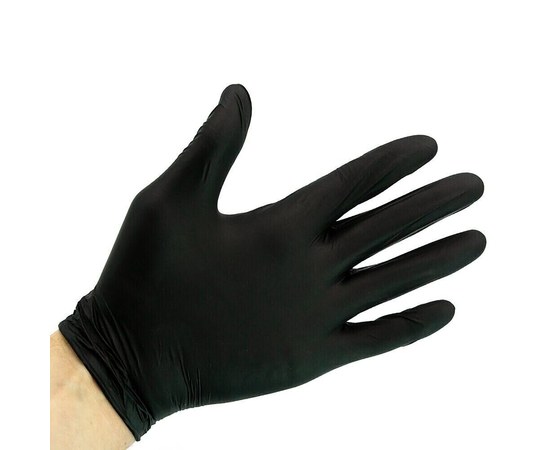 Изображение 6 Nitrile powder-free black gloves 100 pcs, M, Glove size: M