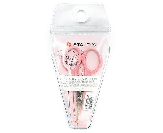 Изображение 3 Ножницы универсальные розовые STALEKS BEAUTY CARE 11 TYPE 3 21 мм SBC-11/3