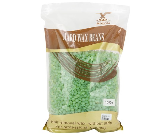 Изображение  Wax 1 kg in granules for depilation Hard Wax Beans, mint
