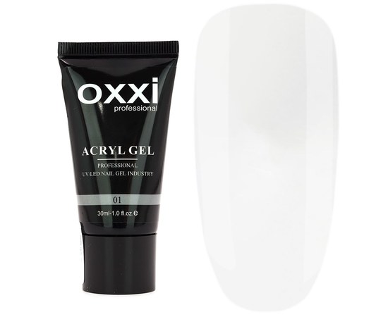 Изображение  Oxxi Professional Acryl Gel 30 ml, № 01, Volume (ml, g): 30, Color No.: 1