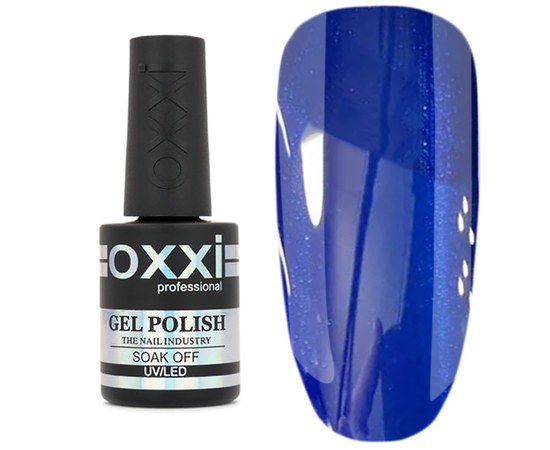 Зображення  Гель-лак для нігтів Oxxi Professional Cat Eyes 10 мл, № 105 темний синій, Колір лаку №: 105