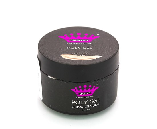 Изображение  Polygel Master Professional Shimmer Poly Gel 15 g, Nude