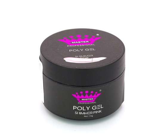 Изображение  Polygel Master Professional Shimmer Poly Gel 15 g, Pink