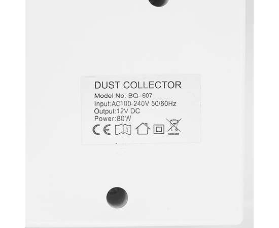 Изображение 5 Настольная маникюрная вытяжка Nail Dust Collector BQ-607 80 Вт, белая