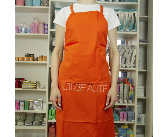 Изображение  Barber's rubberized apron Lilly Beaute Code 8371 orange