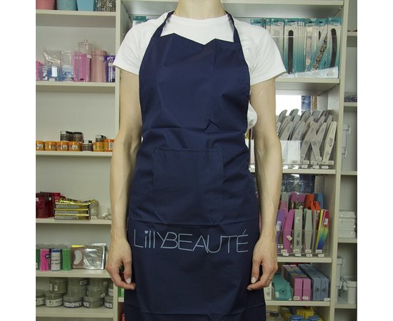 Изображение  Barber's rubberized apron Lilly Beaute Code 8373 dark blue
