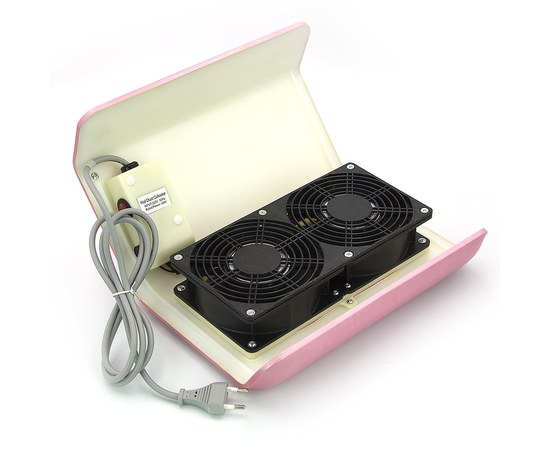 Изображение 3 Desktop manicure hood Double Strong Fans 48 W, pink