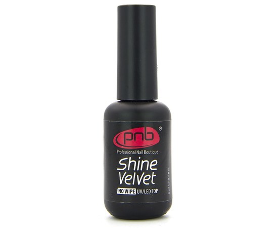 Изображение  Matte top with shimmer without sticky layer PNB UV/LED Top Shine Velvet No Wipe 8 ml