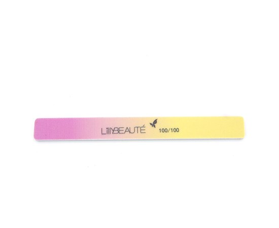 Изображение  Nail file 100/100 grit double-sided rectangular Lilly Beaute