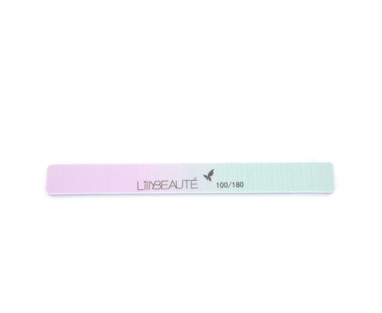 Изображение  Nail file 100/180 grit double-sided rectangular Lilly Beaute
