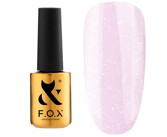 Изображение  Base for gel polish FOX Color Shimmer Base 14 ml No. 003, cold pink with microshine, Color No.: 3