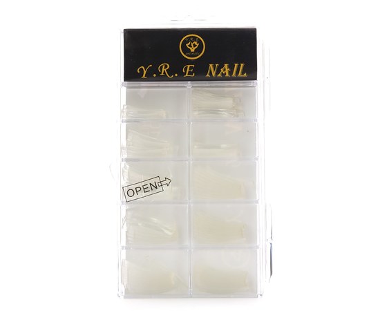 Изображение  Tips YRE for nail extension 100 pcs transparent, classic