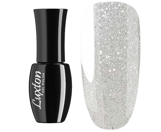 Изображение  Top for gel polish without sticky layer Luxton Glitter Top Silver 10 ml with shimmer, Color No.: Silver