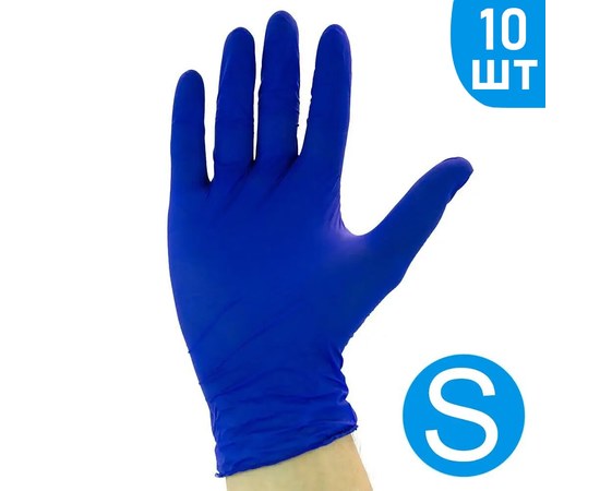 Изображение  Disposable thick latex gloves 10 pcs, S, Glove size: S