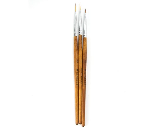 Изображение  A set of brushes for Chinese painting 3 pcs Starlet liner №1 + №2 + №3
