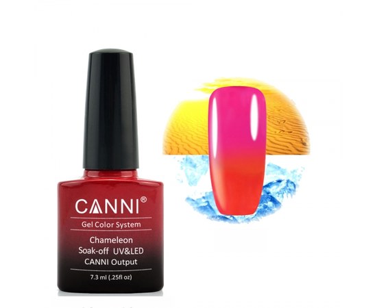 Изображение  Thermo gel polish CANNI 347 red - raspberry, 7.3 ml, Color No.: 347