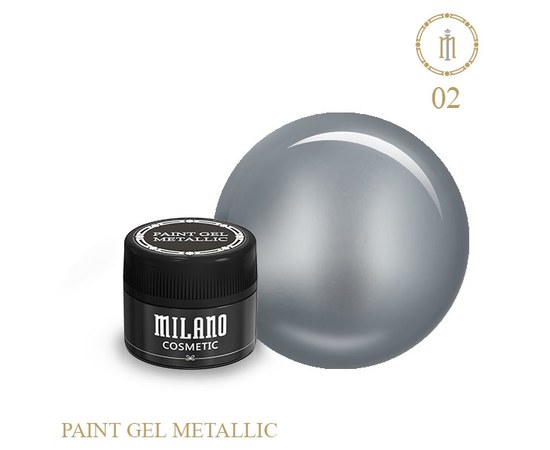 Зображення  Гель металік Milano Paint Gel Metallic №02
