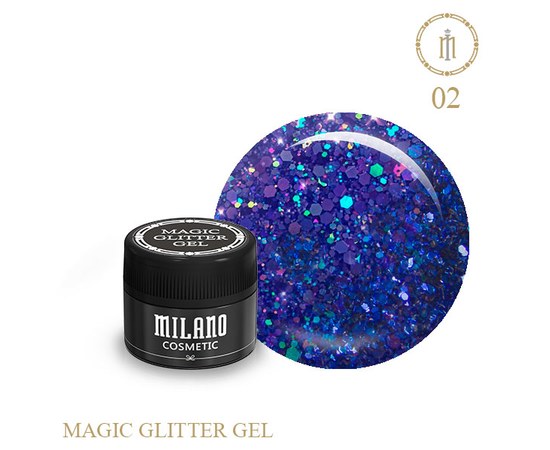 Изображение  Gel with glitter Magic Milano No. 02