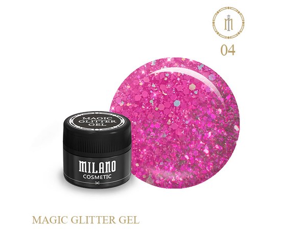 Изображение  Gel with glitter Magic Milano No. 04