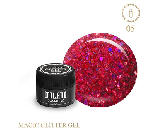 Изображение  Gel with glitter Magic Milano No. 05