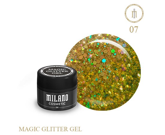 Изображение  Gel with glitter Magic Milano No. 07