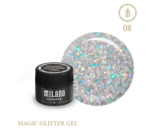 Изображение  Gel with glitter Magic Milano No. 08