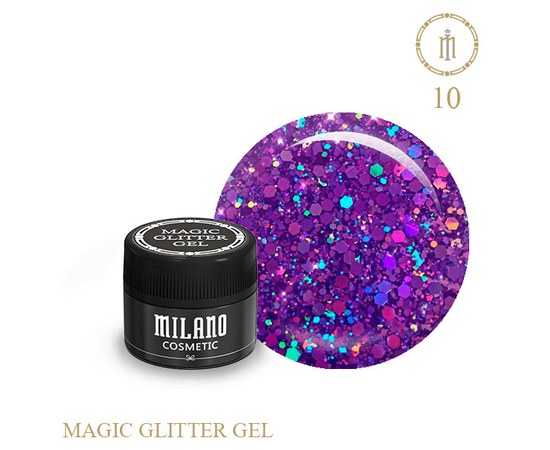 Изображение  Gel with glitter Magic Milano No. 10