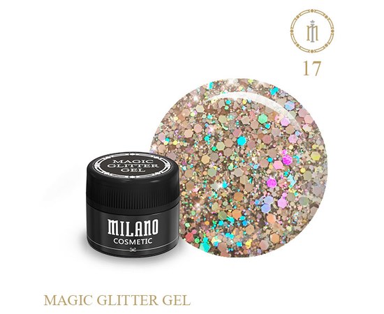 Изображение  Gel with glitter Magic Milano No. 17