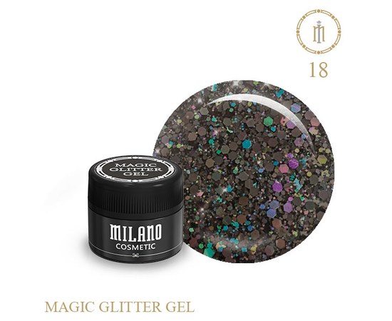 Изображение  Gel with glitter Magic Milano No. 18