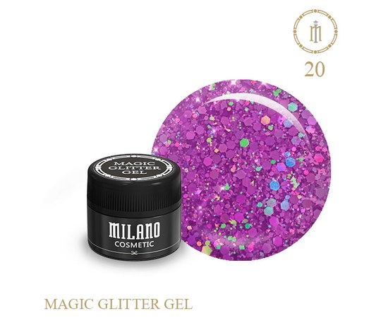 Изображение  Gel with glitter Magic Milano No. 20