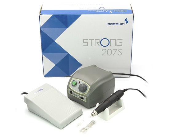 Изображение 2 Фрезер для маникюра Strong 207 S 230 Вт 45 000 об, ручка Н 450